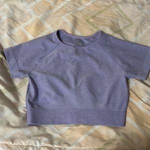 Purple seamless crop top